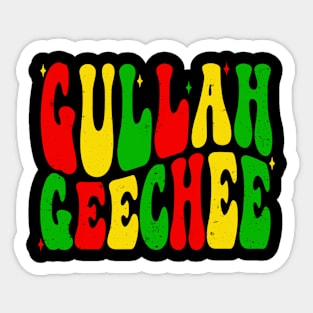 Retro Gullah Geechee Cultural Pride Colors Sticker